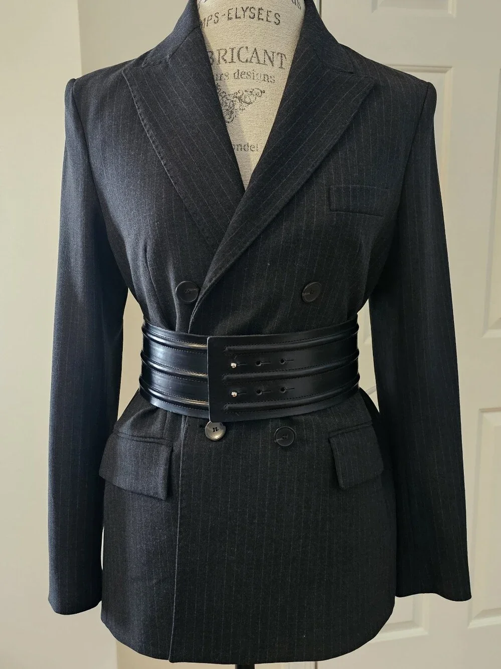 IRO Wide Leather Waist Belt Retail $350 Small-ralph lauren-below the belt